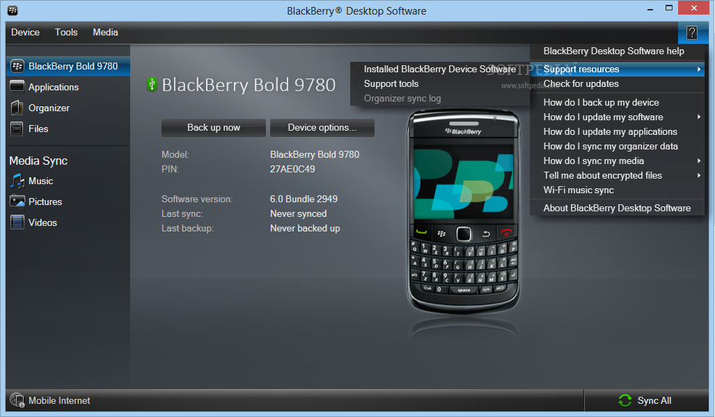 Blackberry 10 desktop software